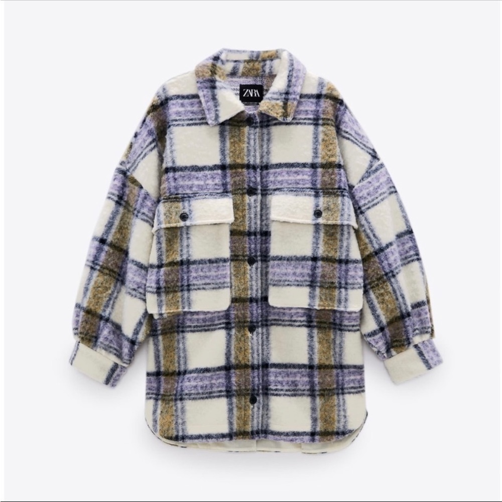 Zara oversized plaid overshirt